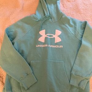 Under Armour Light Teal Women  Hoodie with White Logo